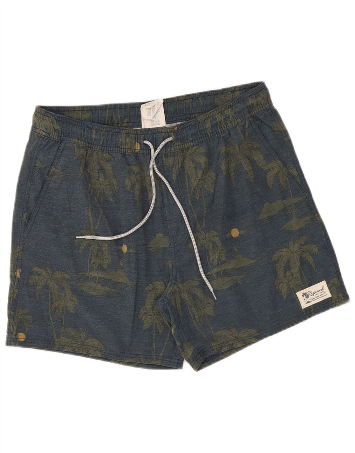 Rip Curl Mens Sport Shorts Medium Grey Floral Cotton