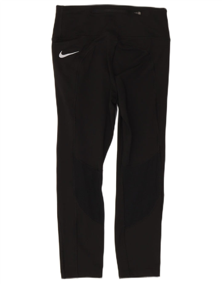 NIKE Womens Dri Fit Capri Leggings UK 8 Small  Black