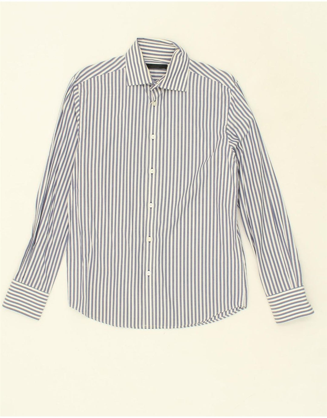 JACK & JONES Mens Shirt Medium Blue Striped Cotton Vintage Jack & Jones and Second-Hand Jack & Jones from Messina Hembry 