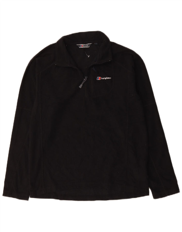 Berghaus Mens Zip Neck Fleece Jumper Medium Black Polyester