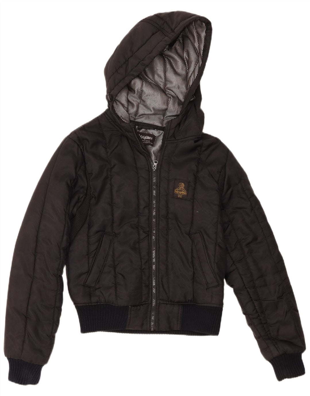 Refrigiwear Womens Hooded Padded Jacket UK 14 Medium Black Polyester