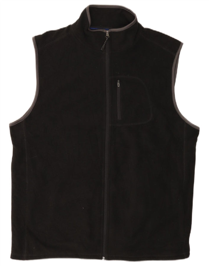 Marks & Spencer Mens Fleece Gilet UK 40 Large Black Polyester