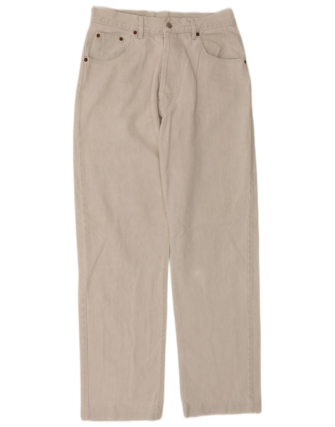 Unlimited Mens Tapered Jeans W33 L33 White Cotton