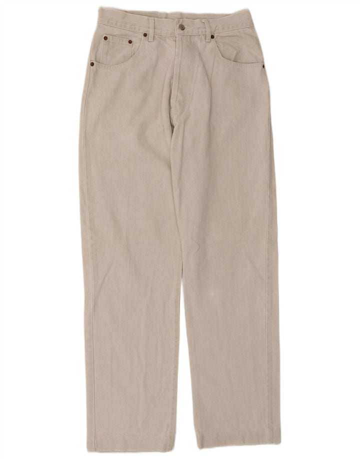 Unlimited Mens Tapered Jeans W33 L33 White Cotton