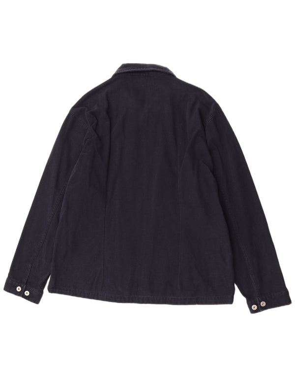Sasch Mens Bomber Jacket UK 42 XL Navy Blue Cotton