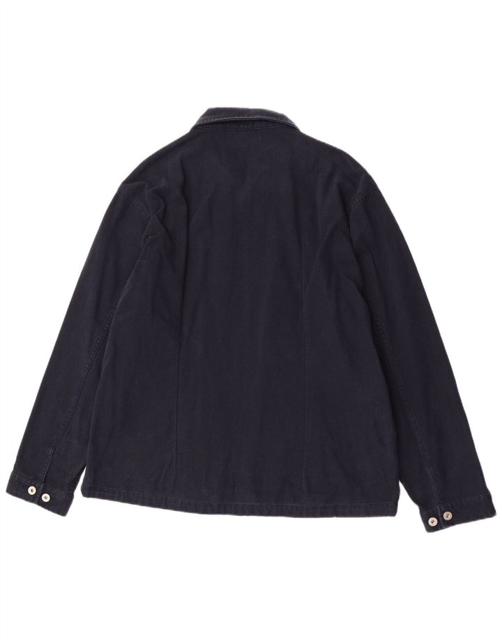 Sasch Mens Bomber Jacket UK 42 XL Navy Blue Cotton