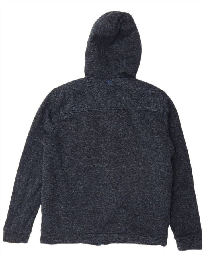 Mountain Warehouse Mens Zip Hoodie Sweater Large Navy Blue Flecked