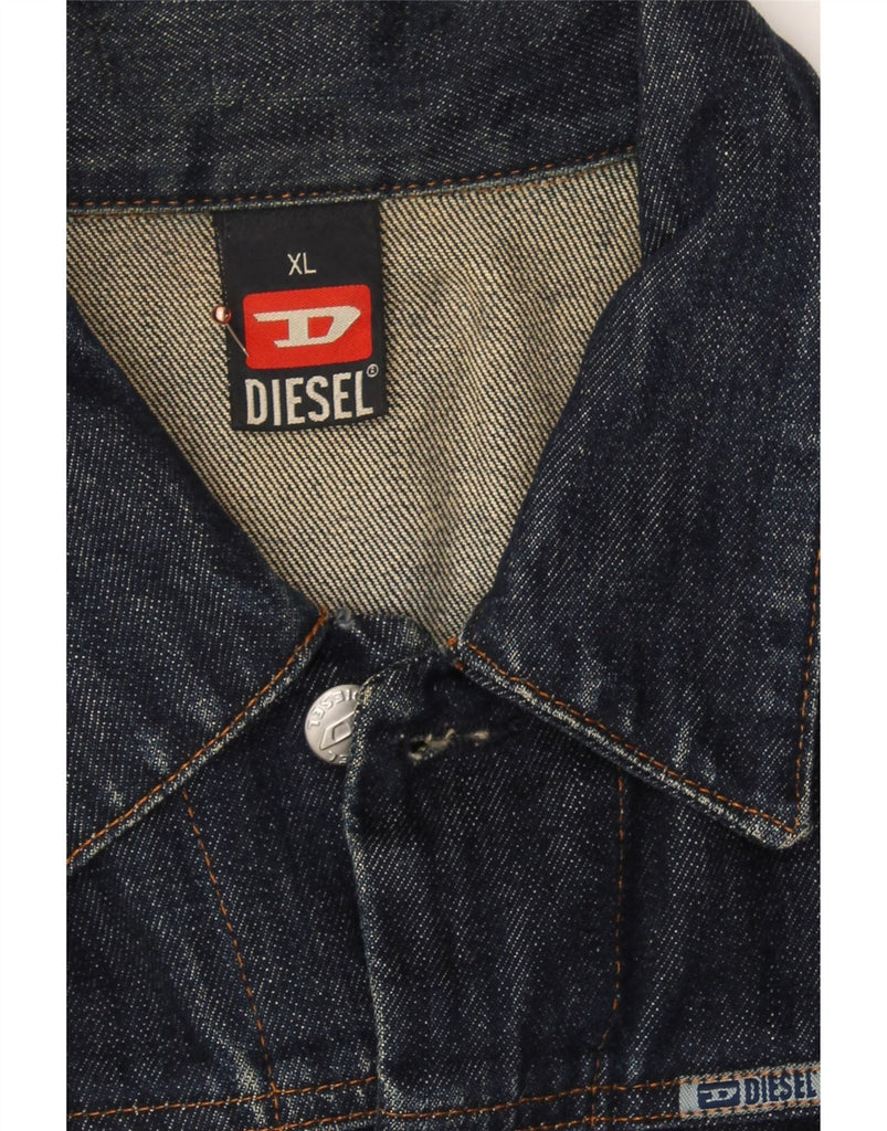DIESEL Boys Denim Jacket 12-13 Years XL Navy Blue Cotton Vintage Diesel and Second-Hand Diesel from Messina Hembry 