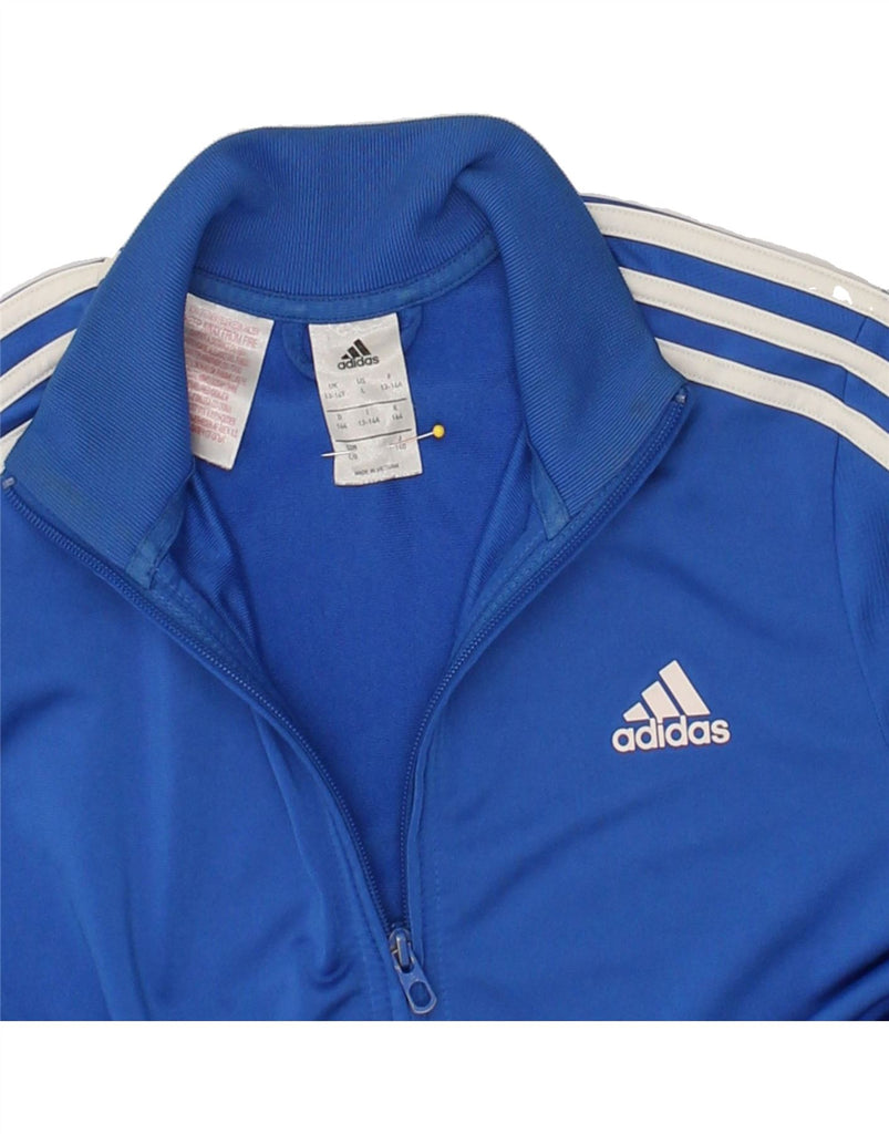 ADIDAS Boys Tracksuit Top Jacket 13-14 Years Blue Polyester | Vintage Adidas | Thrift | Second-Hand Adidas | Used Clothing | Messina Hembry 