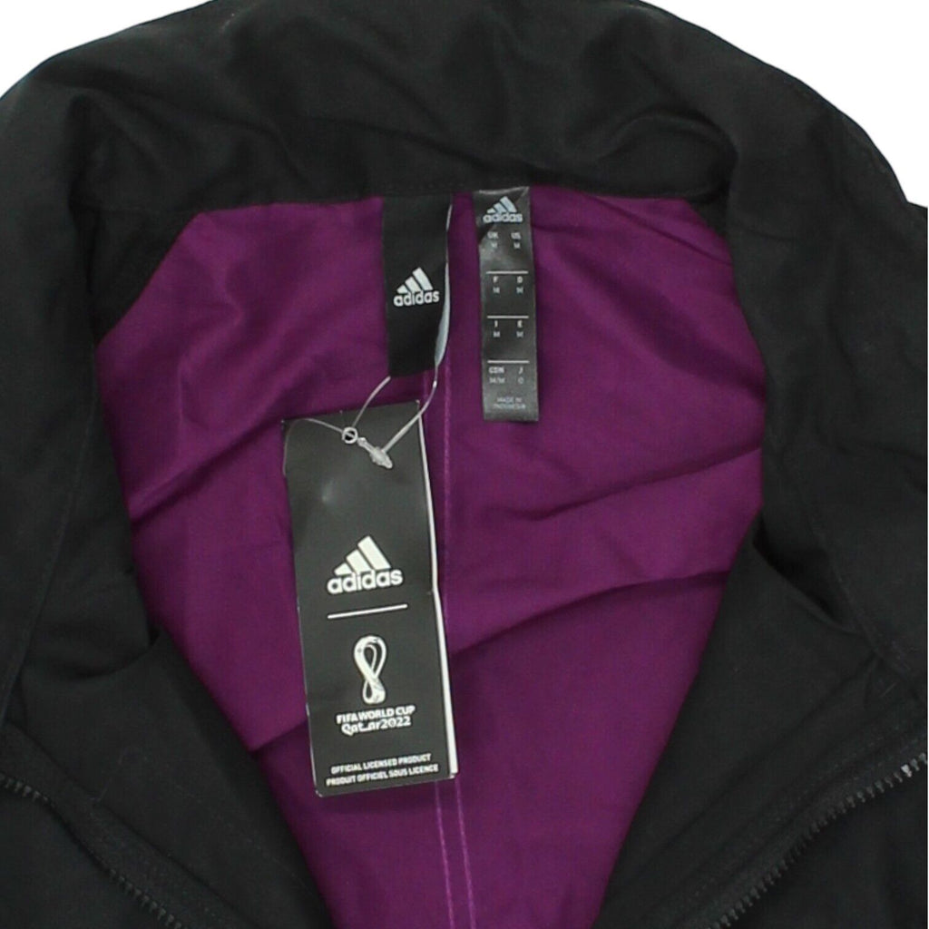 Qatar 2022 FIFA World Cup Adidas Mens Purple Black Volunteer Jacket | Football | Vintage Messina Hembry | Thrift | Second-Hand Messina Hembry | Used Clothing | Messina Hembry 