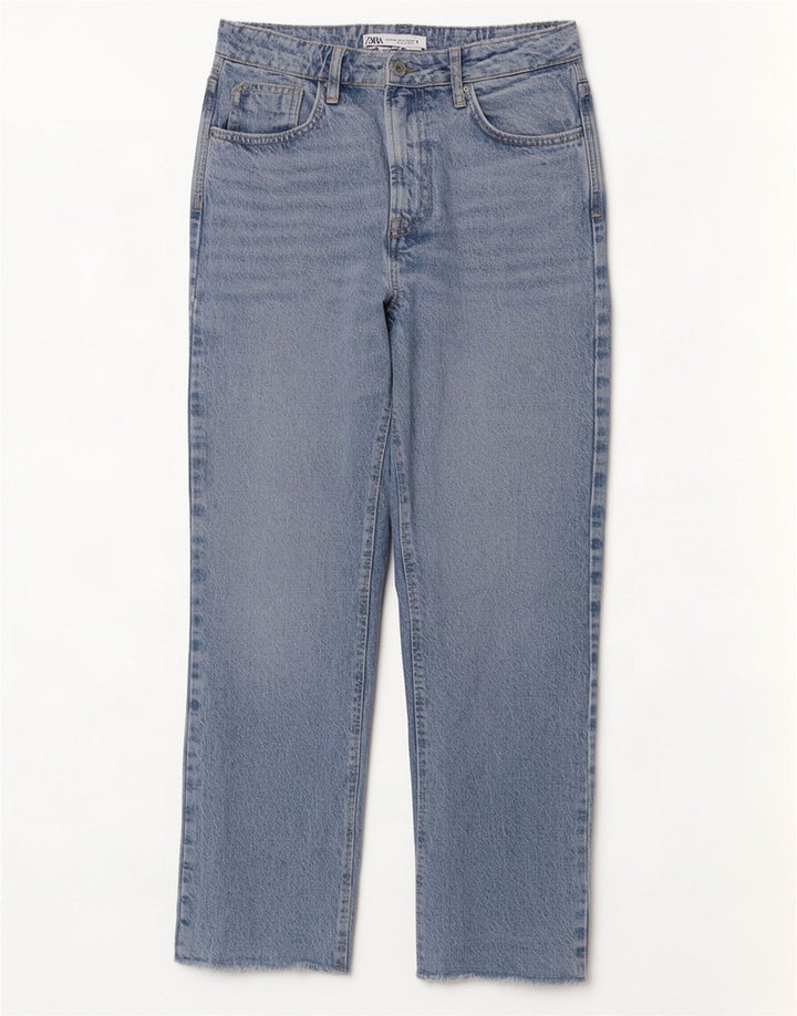Zara Womens Straight Jeans EU 38 Small W28 L29 Blue Cotton