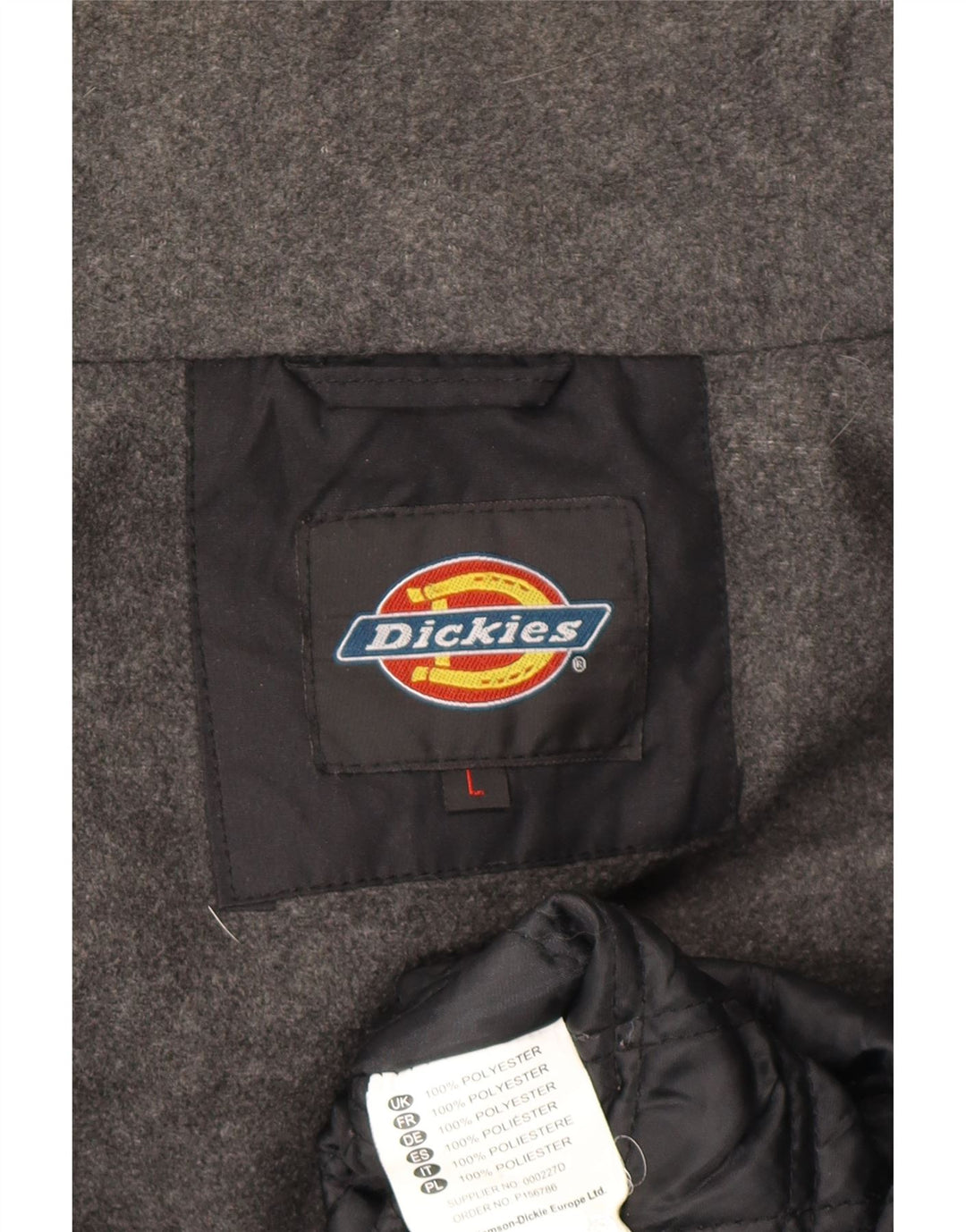 Dickies Mens Windbreaker Jacket UK 40 Large Black Polyester