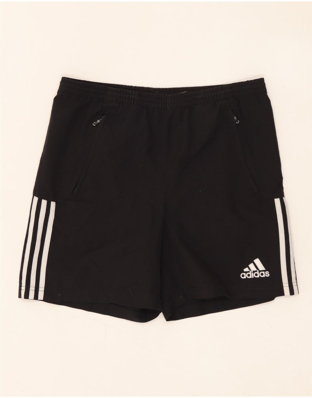 ADIDAS Boys Sport Shorts 13-14 Years  Black Polyester