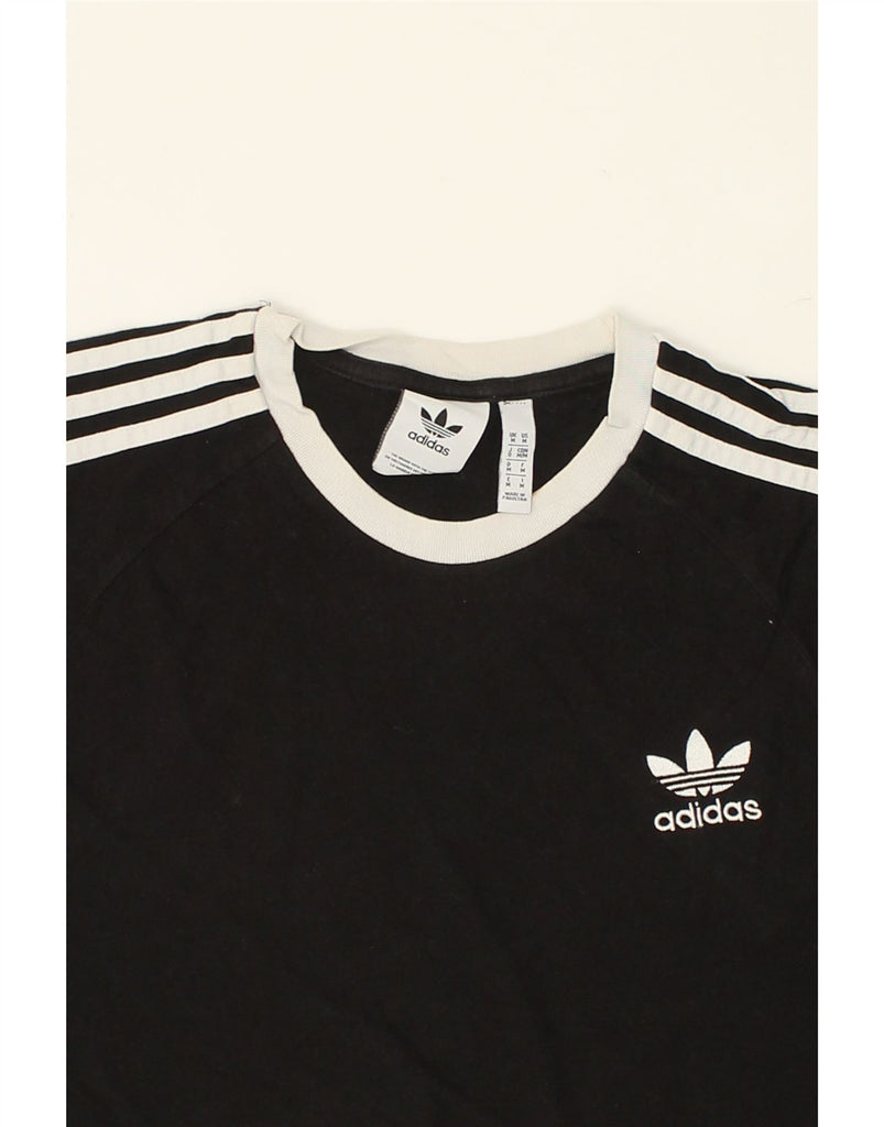 ADIDAS Mens T-Shirt Top Medium Black Cotton | Vintage Adidas | Thrift | Second-Hand Adidas | Used Clothing | Messina Hembry 