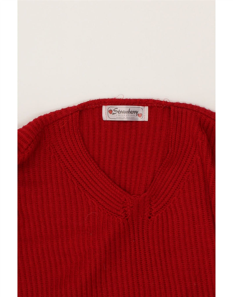 COLLECTION Mens V-Neck Jumper Sweater Large Red Vintage Collection and Second-Hand Collection from Messina Hembry 