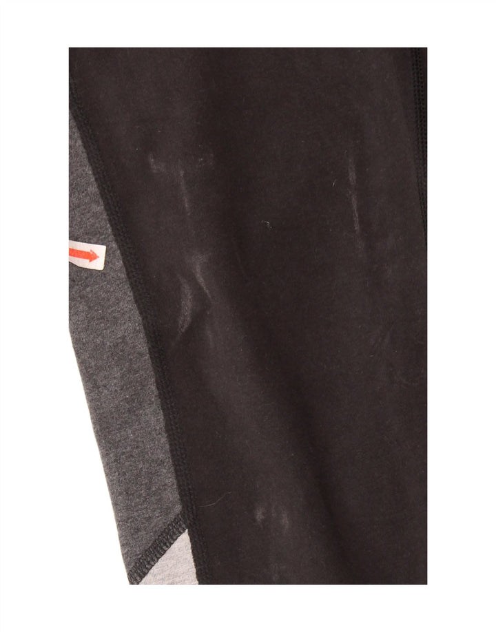 REEBOK Womens Leggings UK 10 Small Black Colourblock Cotton