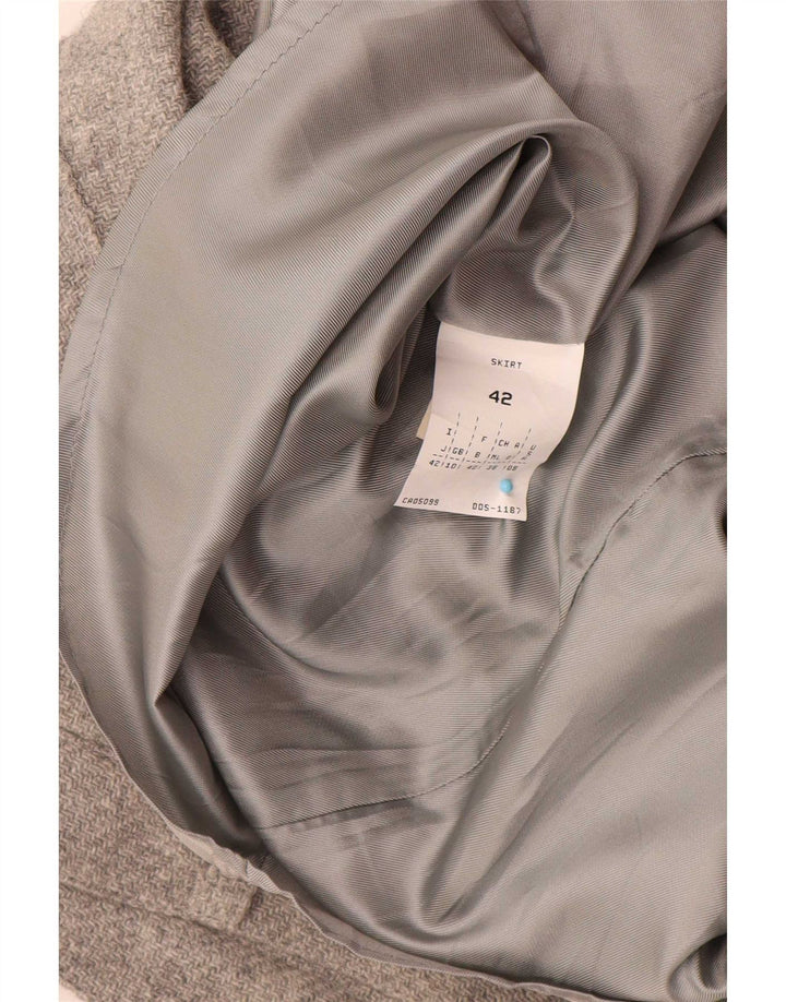 New Penny Womens A-Line Skirt UK 10 Small W26 Grey Wool