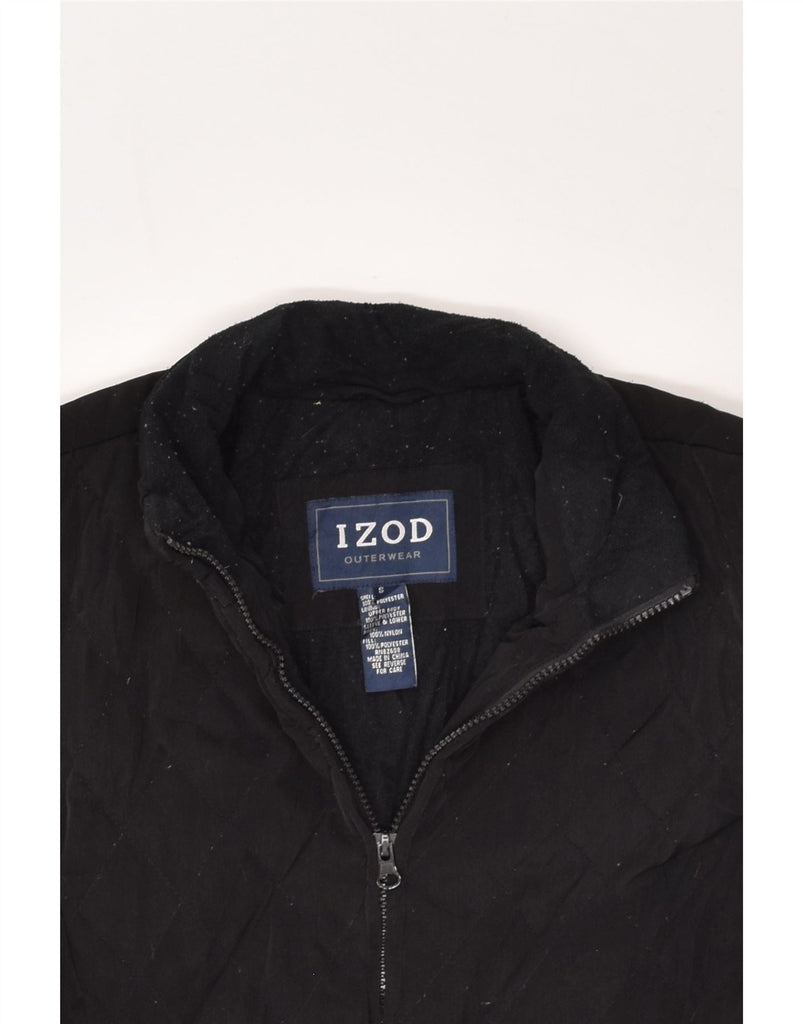 IZOD Womens Quilted Jacket UK 10 Small Black Polyester | Vintage Izod | Thrift | Second-Hand Izod | Used Clothing | Messina Hembry 