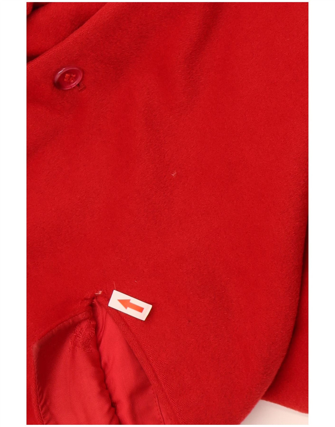 Burberry Womens Overcoat UK 14 Large Red Wool Classic