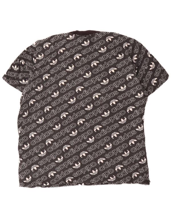 Adidas Mens Graphic T-Shirt Top XL Black Cotton