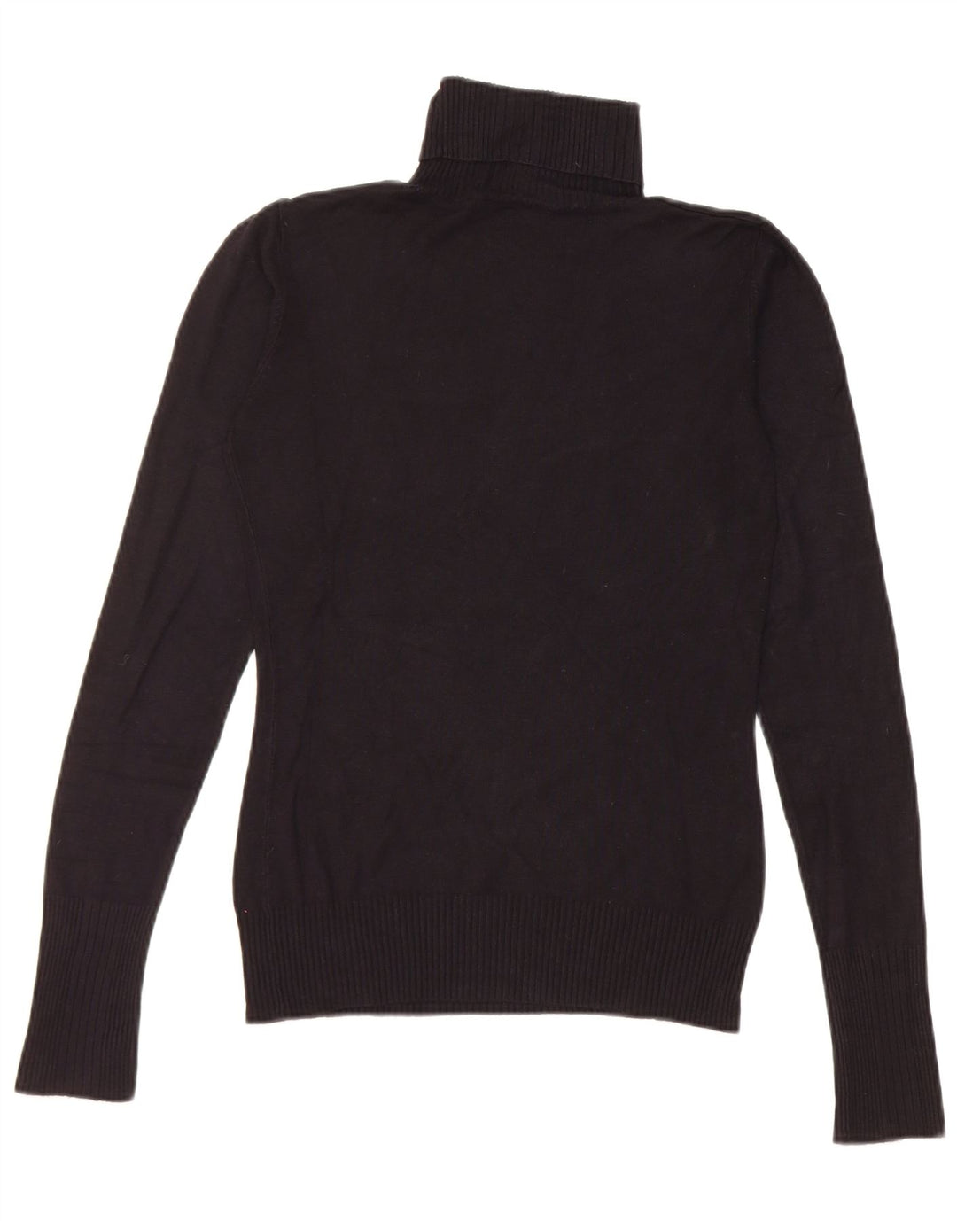 Guess Womens Graphic Roll Neck Jumper Sweater UK 8 Small Black