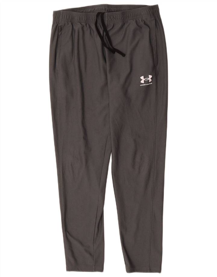 Under Armour Mens Tracksuit Trousers XL Grey Polyester