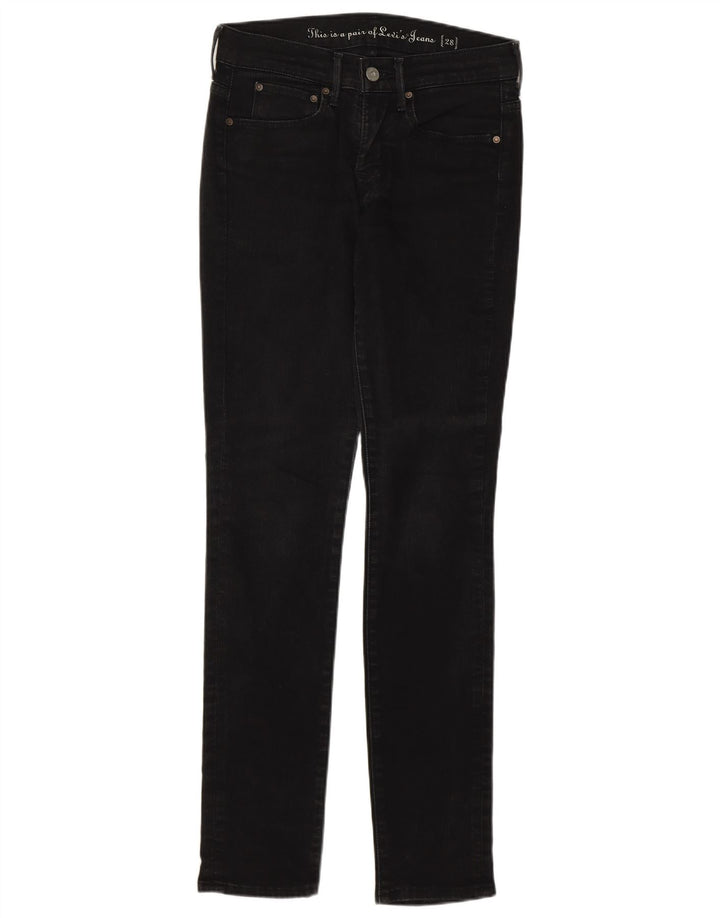 Levi's Womens Skinny Jeans W28 L30 Black Cotton