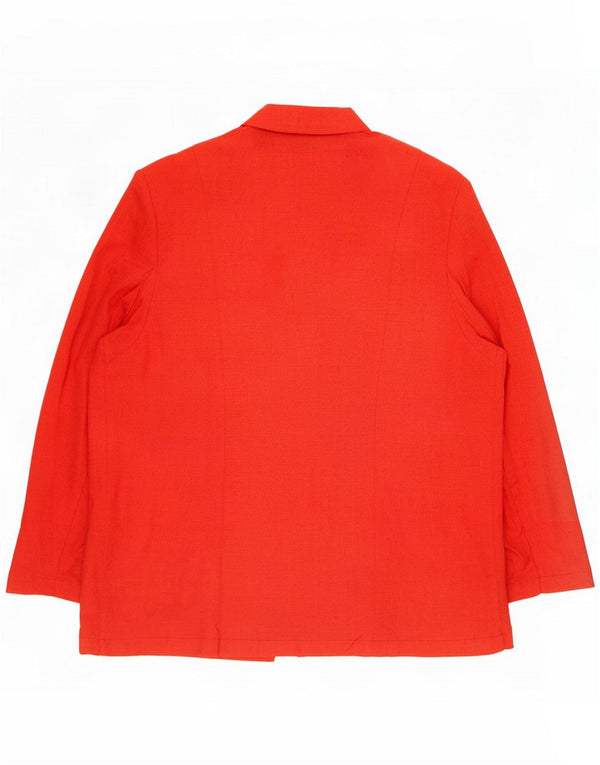 Avitano Womens 4 Button Blazer Jacket EU 42 Medium Red Viscose