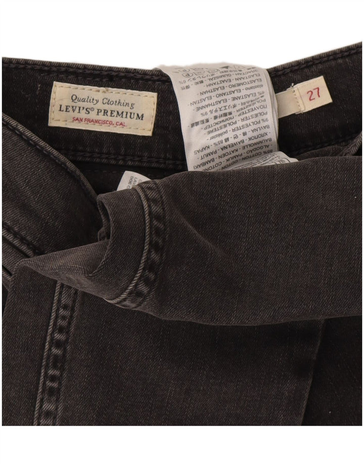 Levi's Womens 721 Skinny Jeans W27 L32 Grey Cotton