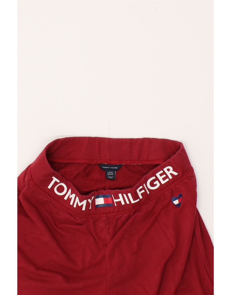 TOMMY HILFIGER Girls Tracksuit Trousers Joggers 12-13 Years Large Red | Vintage Tommy Hilfiger | Thrift | Second-Hand Tommy Hilfiger | Used Clothing | Messina Hembry 