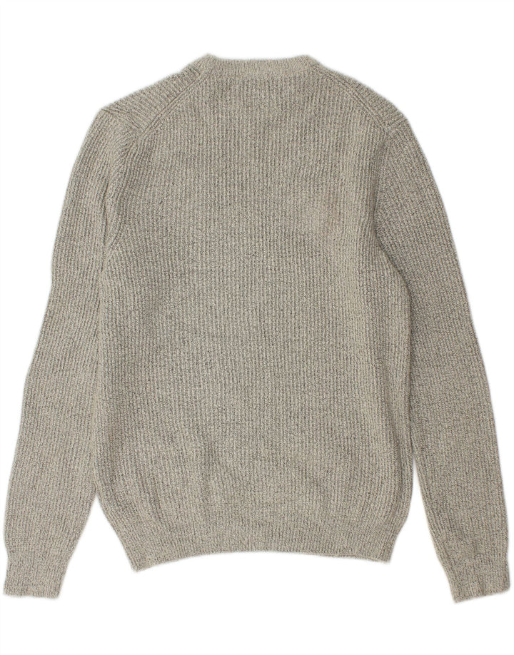 MARKS & SPENCER Mens Crew Neck Jumper Sweater Medium Grey Polyamide