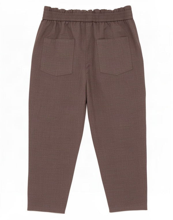 Zara Womens High Waist Tapered Cropped Trousers 2XL W34 L24 Grey