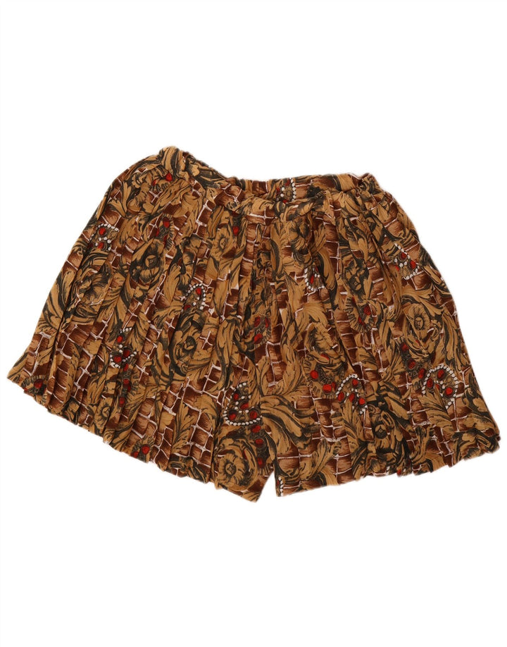 VINTAGE Womens High Waist Chino Shorts IT 46 Large W32  Brown Floral