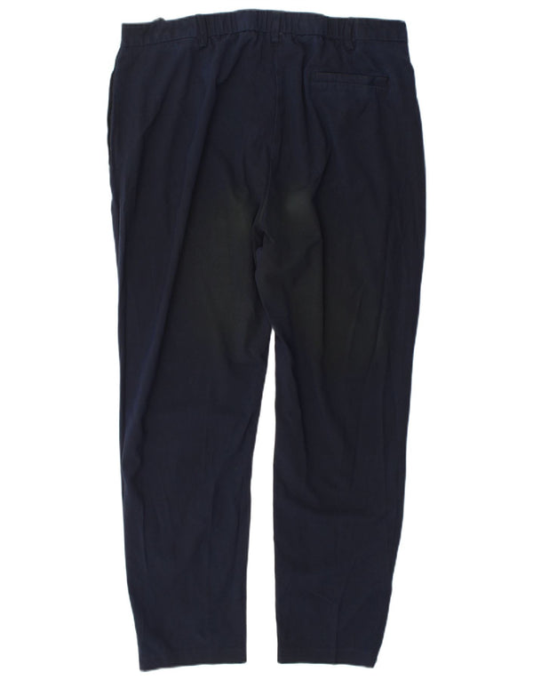 Marks & Spencer Womens Tapered Suit Trousers UK 18 XL W36 L28 Navy Blue