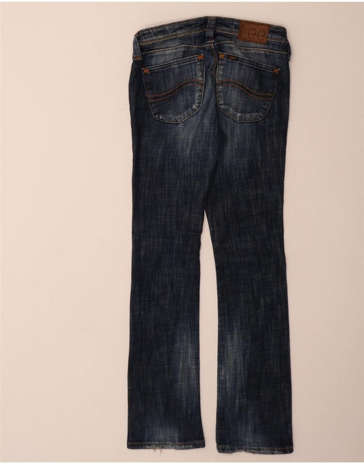 LEE Womens Low Waist Bootcut Jeans W29 L33 Navy Blue Cotton