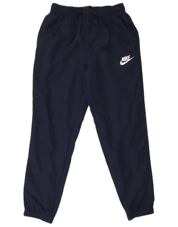Nike Mens Tracksuit Trousers Joggers Medium Navy Blue Polyester