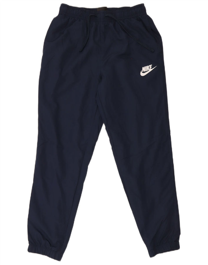 Nike Mens Tracksuit Trousers Joggers Medium Navy Blue Polyester