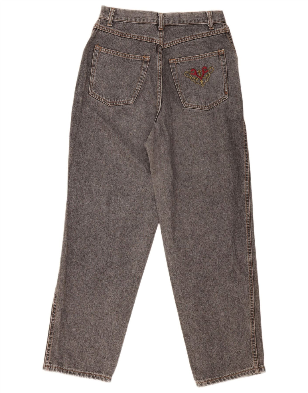 Vintage Womens High Waist Tapered Jeans IT 46 Large W28 L29 Grey Cotton