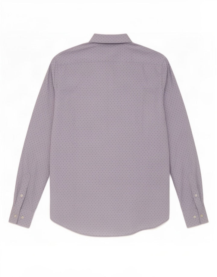 Massimo Dutti Mens Shirt Medium Blue Spotted
