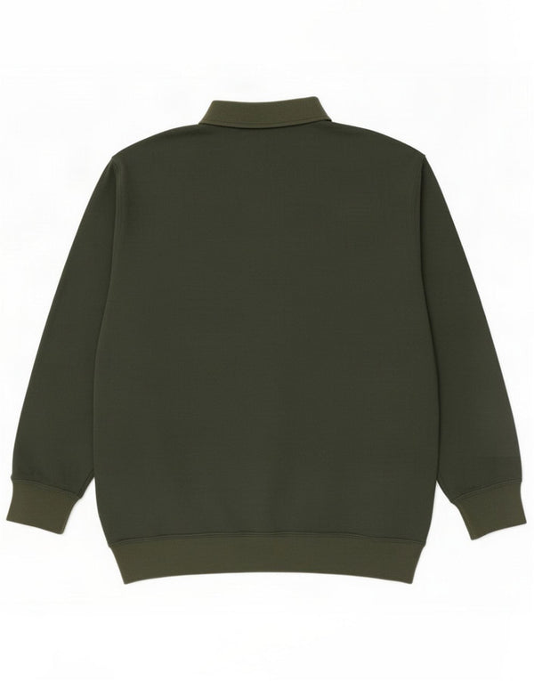 Amerigo Vespucci Mens Polo Neck Jumper Sweater XL Green Wool