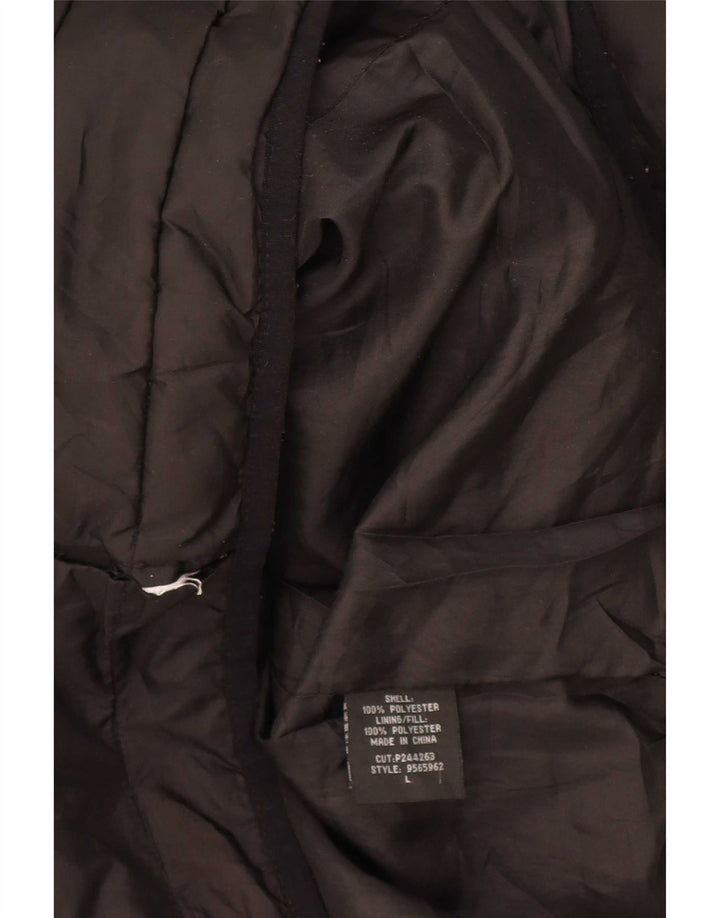 Billabong Mens Hooded Padded Jacket UK 40 Large Black Polyester