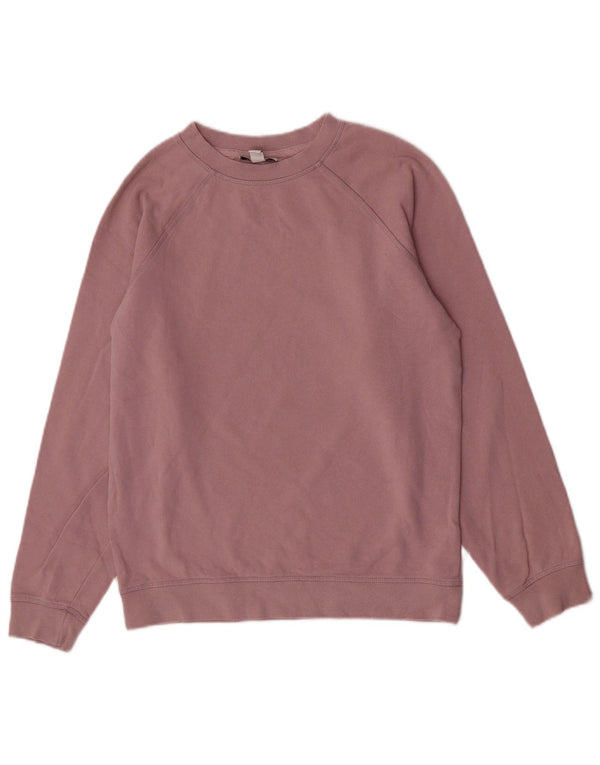 Topshop Womens Oversized Sweatshirt Jumper UK 8 Small Pink Cotton