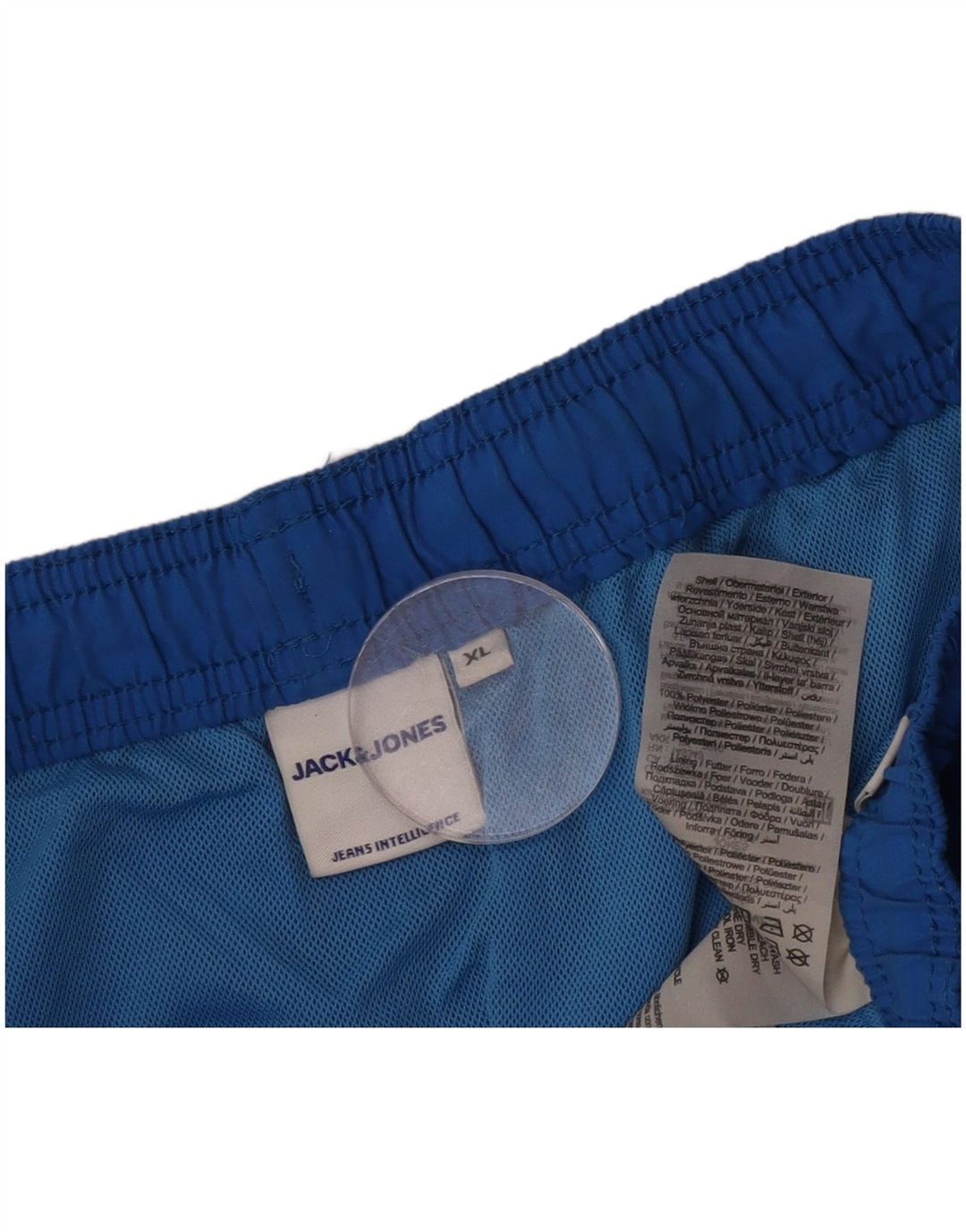 Jack & Jones Mens Graphic Swimming Shorts XL  Blue Polyester