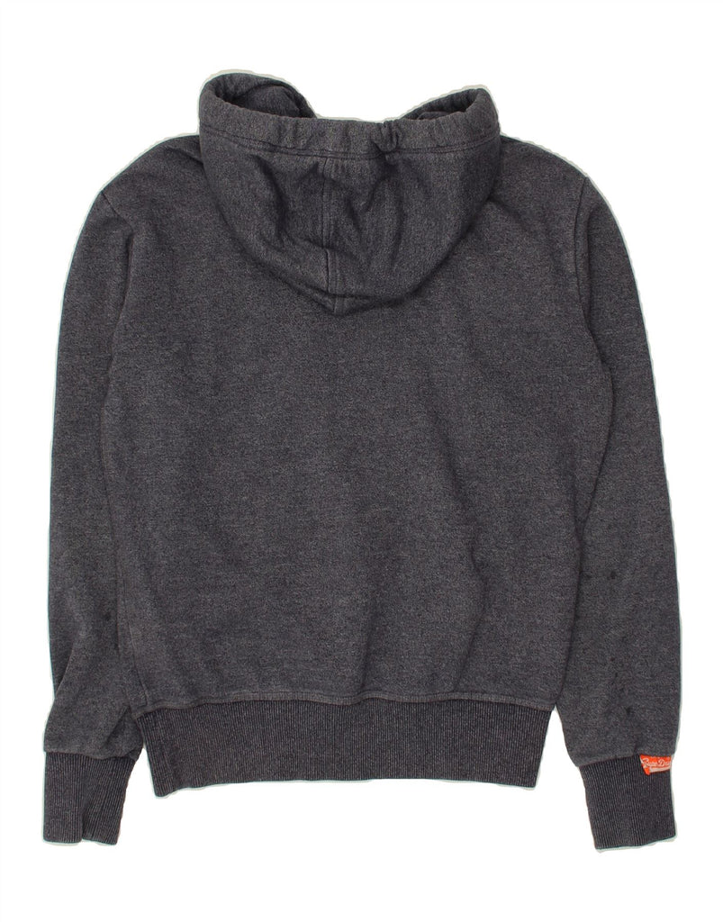 SUPERDRY Mens Hoodie Jumper Small Navy Blue Flecked Cotton Vintage Superdry and Second-Hand Superdry from Messina Hembry 