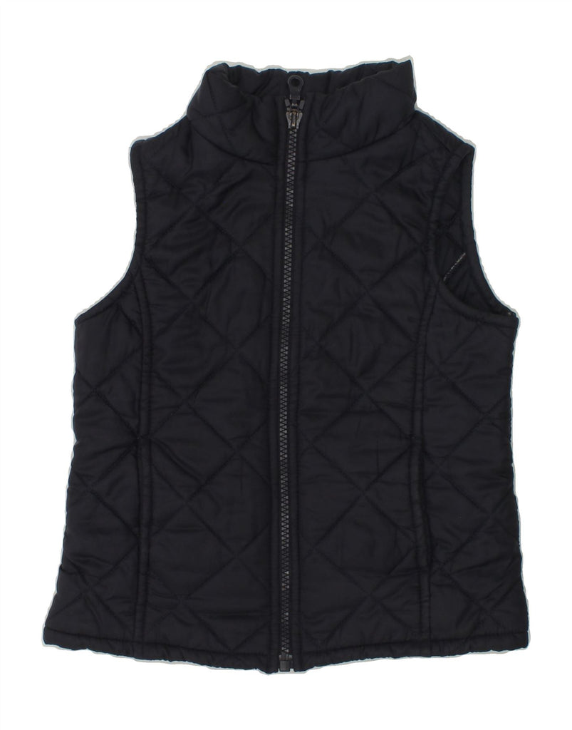 BENETTON Girls Quilted Gilet 4-5 Years XS  Navy Blue Polyamide | Vintage Benetton | Thrift | Second-Hand Benetton | Used Clothing | Messina Hembry 