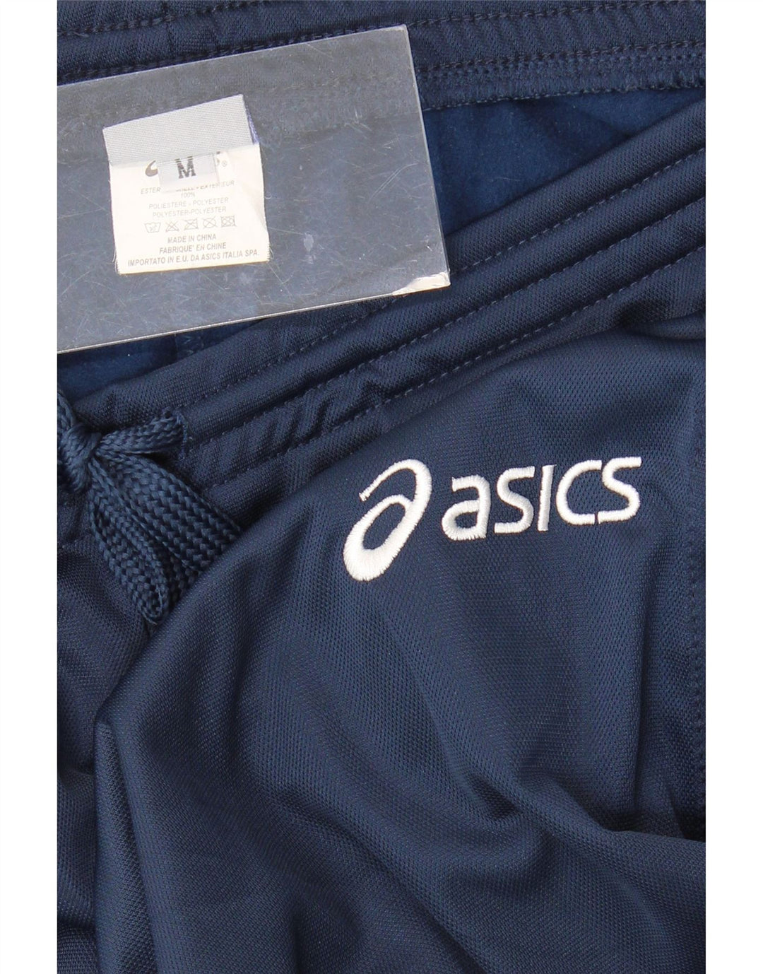 Asics Mens Tracksuit Trousers Medium  Navy Blue Polyester