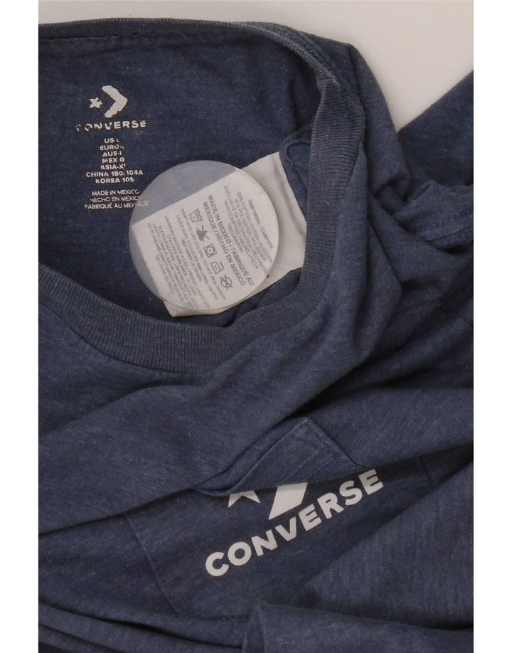 Converse Mens T-Shirt Top Large Blue Cotton