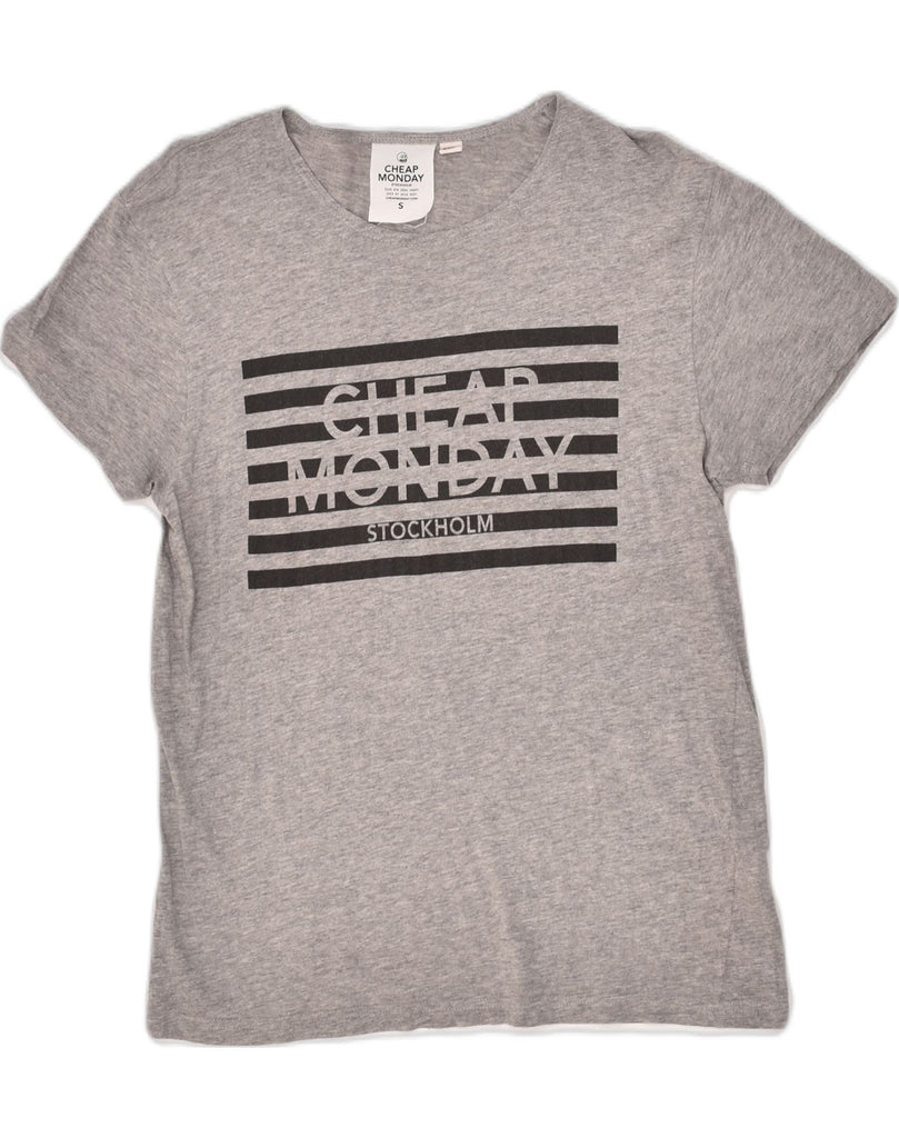 CHEAP MONDAY Mens Graphic T-Shirt Top Small Grey Cotton | Vintage Cheap Monday | Thrift | Second-Hand Cheap Monday | Used Clothing | Messina Hembry 