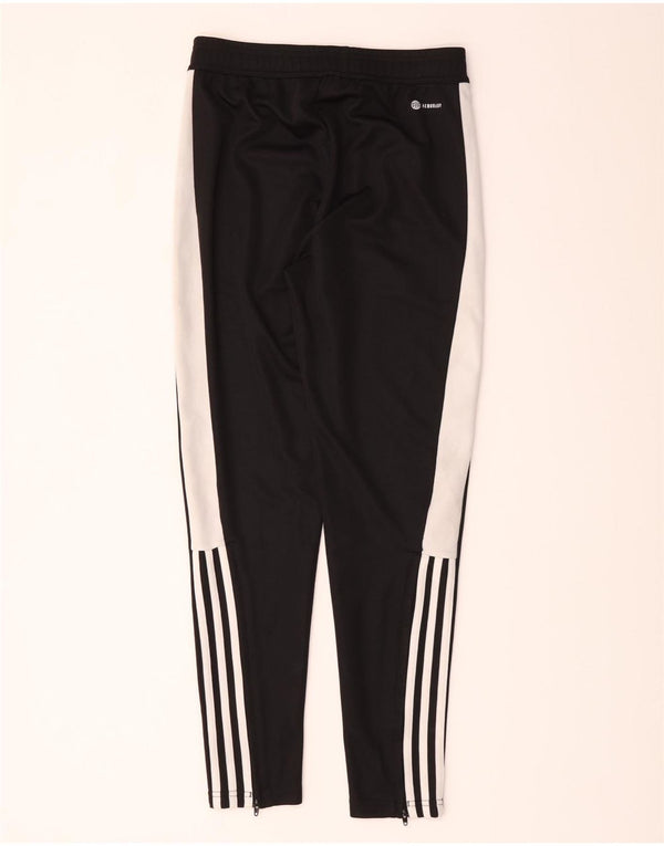 Adidas Mens Aeroready Tracksuit Trousers Small Black Colourblock Polyester