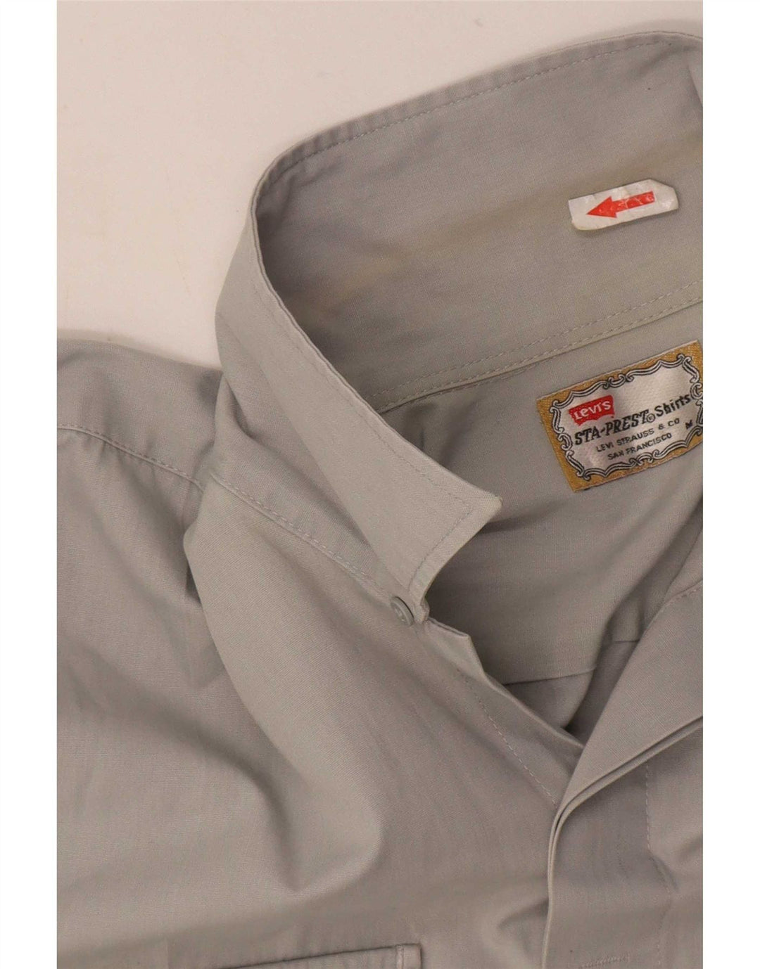 Levi's Mens Short Sleeve Shirt Medium Grey Cotton